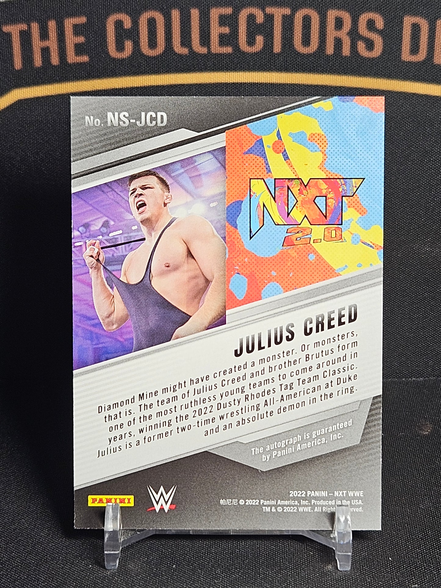 2022 Panini NXT WWE Julius Creed Signatures 17/25 On Card Autograph