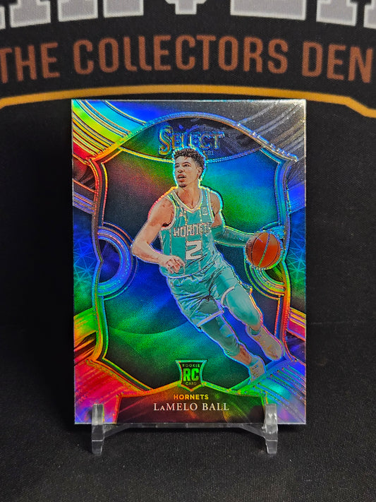 2020-21 Panini Select Basketball Lamelo Ball Concourse Level Silver Prizm RC Rookie Card