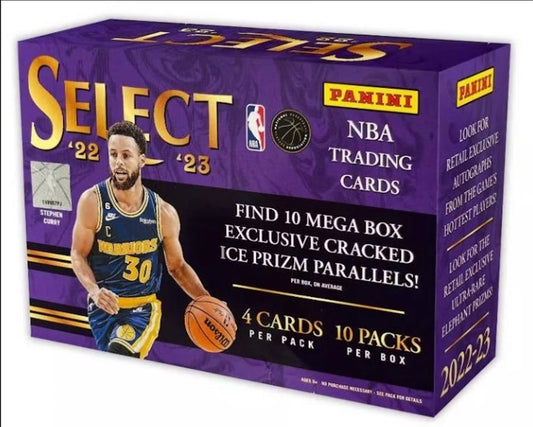 2022-23 Panini Select Basketball 40-Card Mega Box (Exclusive Cracked Ice Prizms)