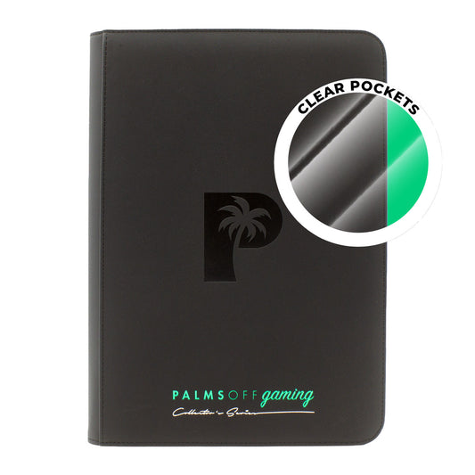 Palms Off Gaming Collector's Series TOP LOADER Zip Binder - CLEAR (216 Capacity)