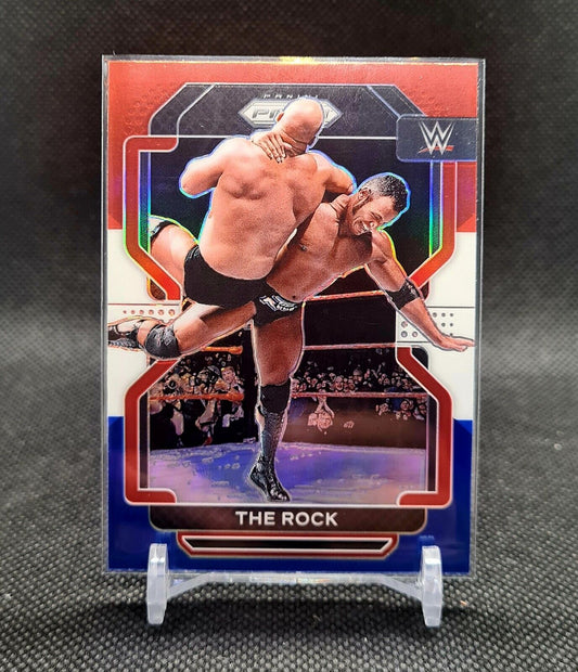 The Rock 2022 WWE  Red White Blue Prizm