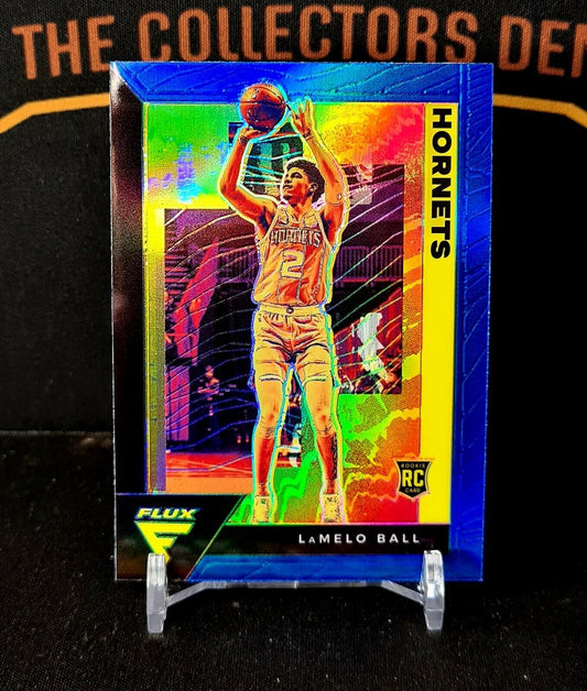 2020-21  LAMELO BALL Panini Flux Basketball Blue Prizm Rookie Card - Hornets