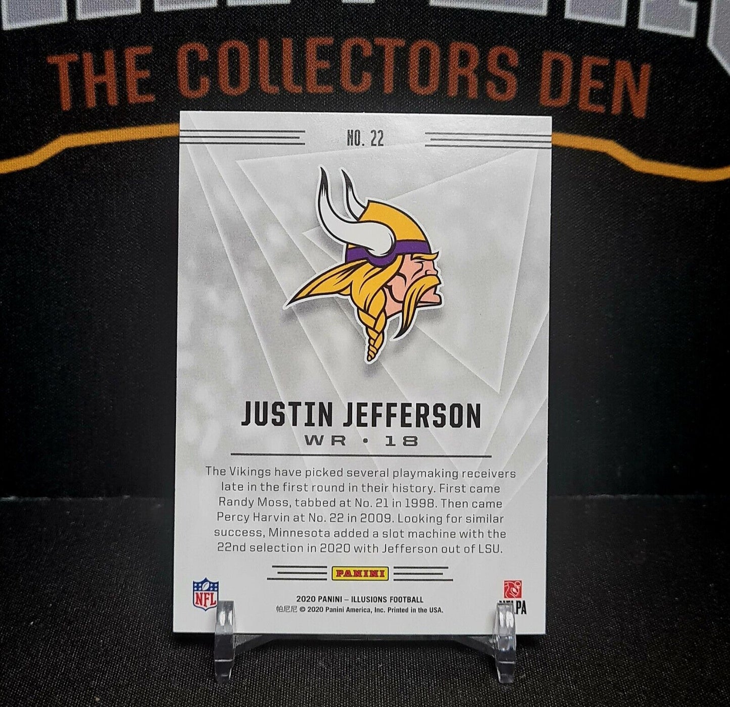 Justin Jefferson 2020 Illusions Football  Rookie Card - Vikings